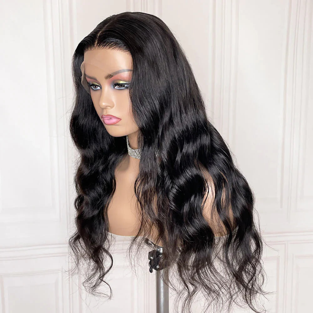 13x4 HD Perruque Body Wave Naturelle Pré-épilé Ligne Capillaire 100% Cheveux Humains