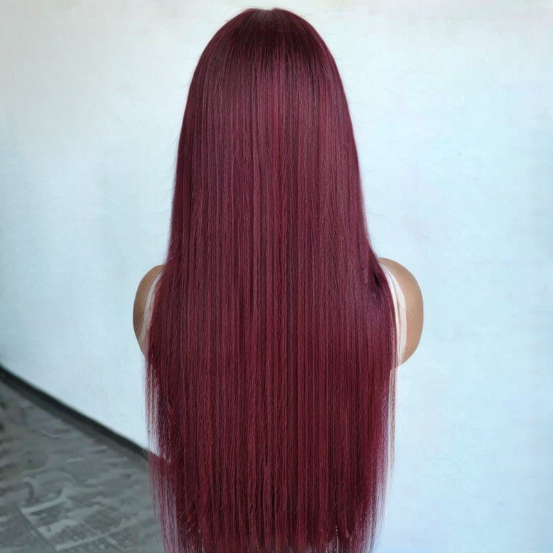 Perruque frontale en dentelle 5*5 à rayures Skunk #613/99J